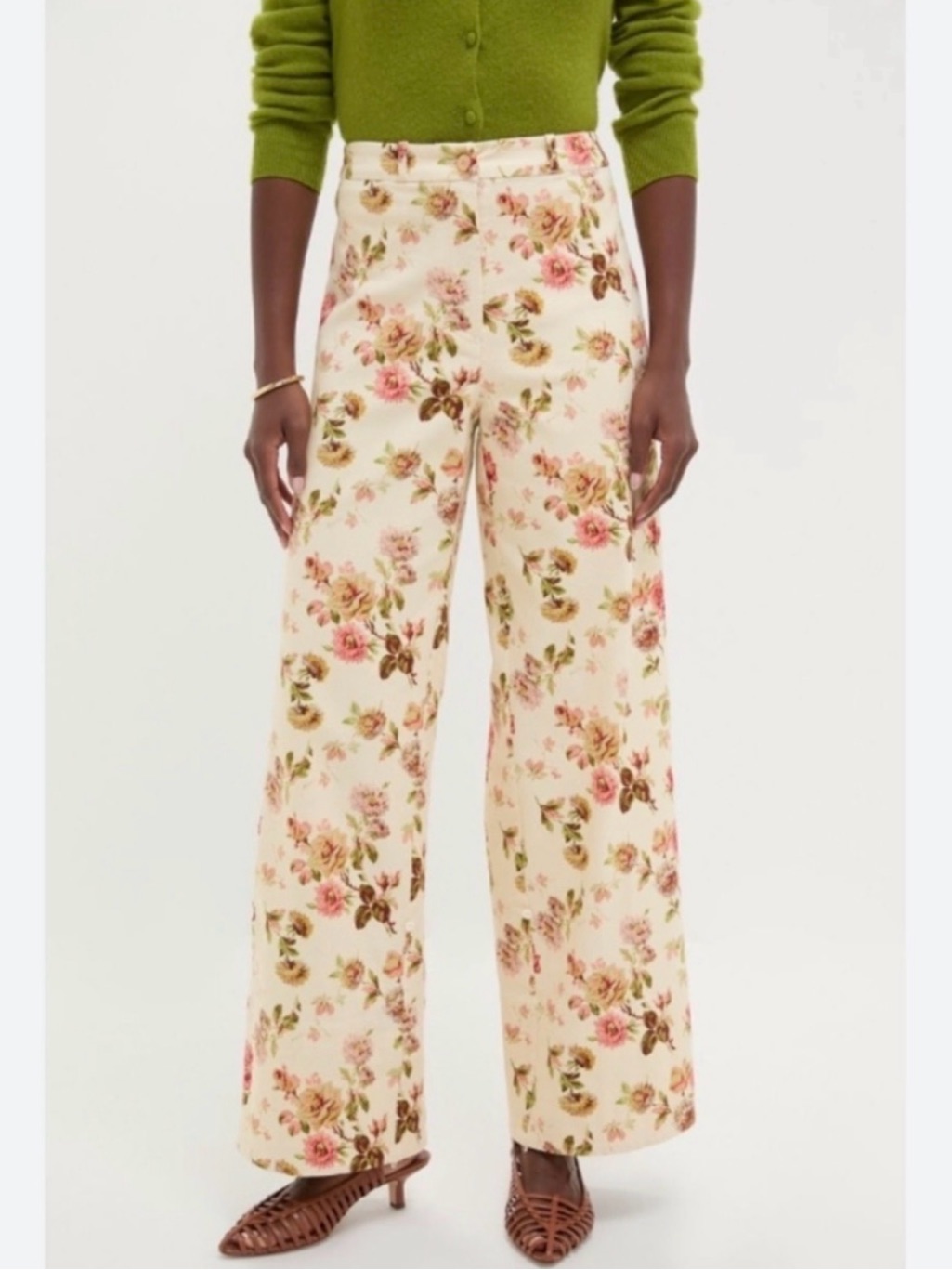 Tuckernuck Sz 2 Wide Leg Floral Romantic Twill Convertible Pants